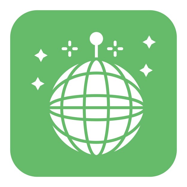 Ilustración del vector de la bola de discoteca