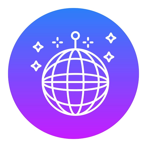 Ilustración del vector de la bola de discoteca