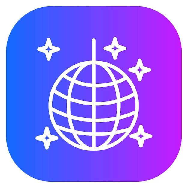 Ilustración del vector de la bola de discoteca