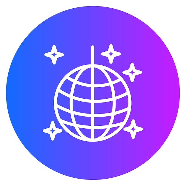 Ilustración del vector de la bola de discoteca