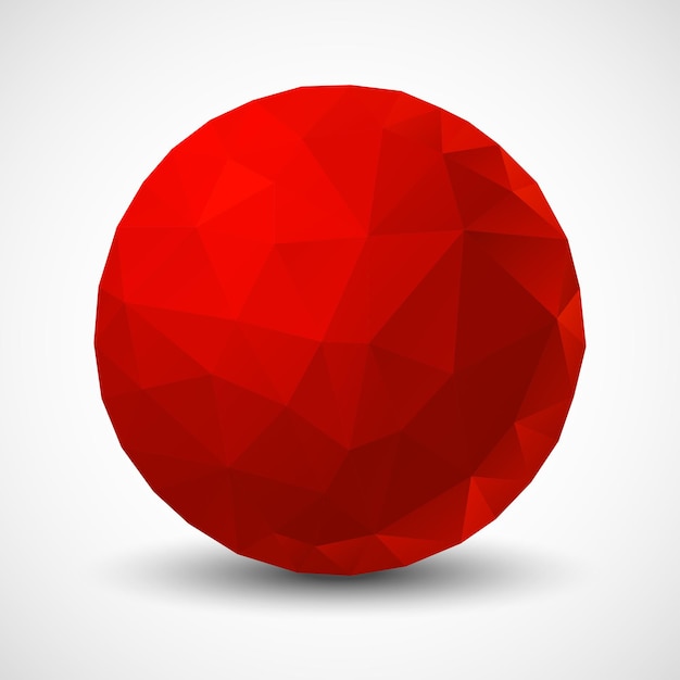 Ilustración de Vector de bola geométrica roja
