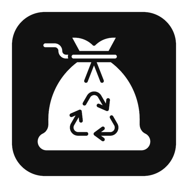 Ilustración del vector de la bolsa de basura