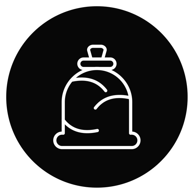 Ilustración del vector de la bolsa de basura