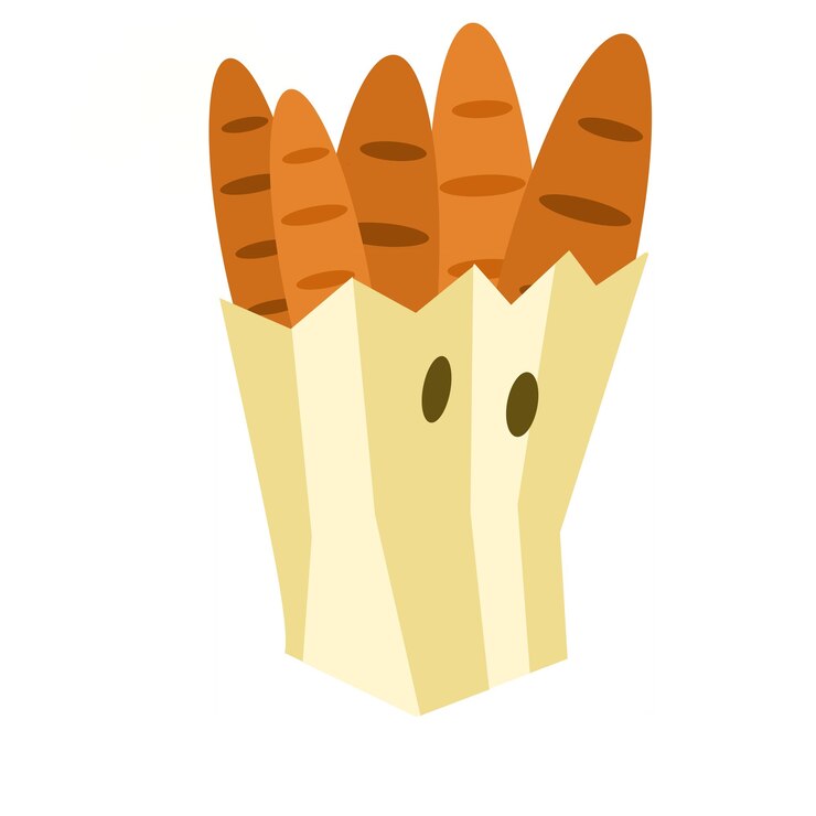 ilustración de vector de bolsa de bocadillos en estilo lindo
