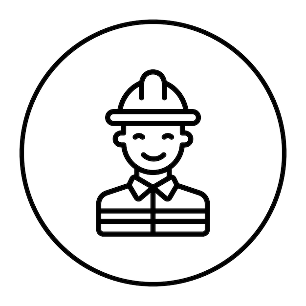 Ilustración de vector de bombero