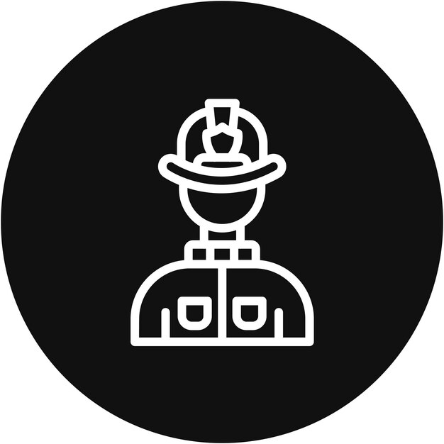Ilustración de vector de bombero