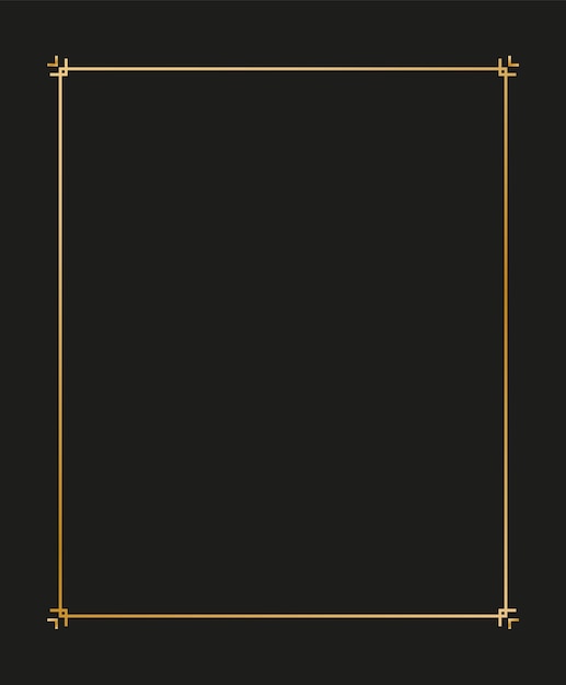 Ilustración de vector de bordes y marcos art deco. Patrón creativo al estilo de la década de 1920 para su diseño. EPS