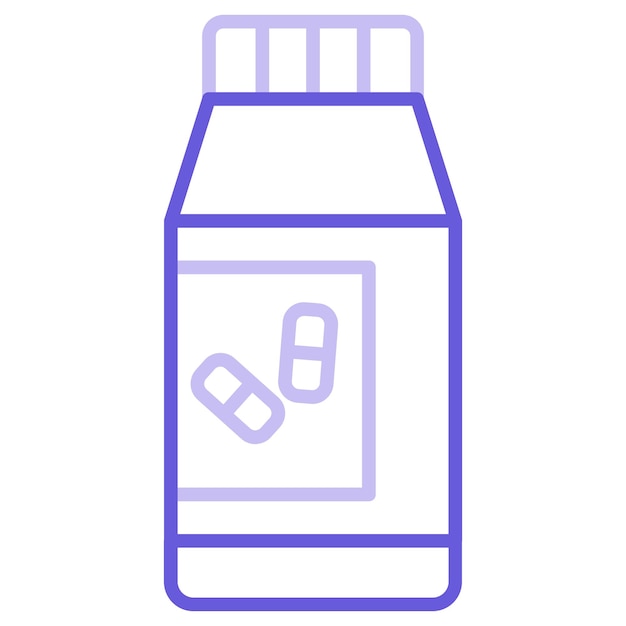 Ilustración del vector de la botella de pastillas
