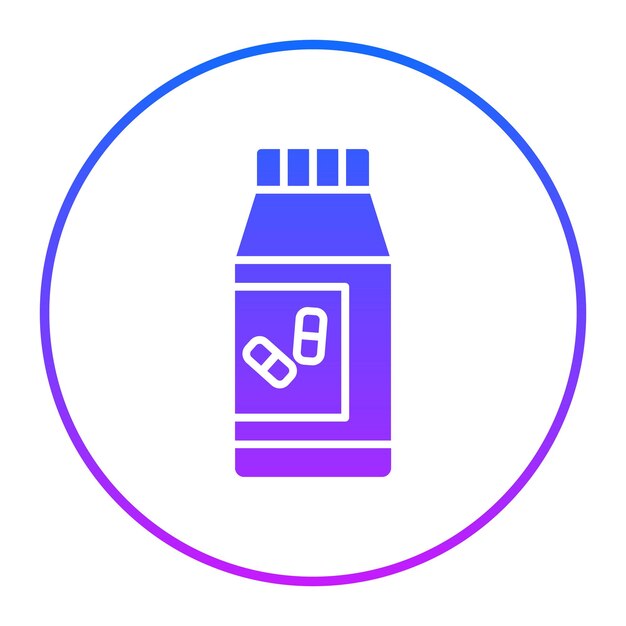 Ilustración del vector de la botella de pastillas