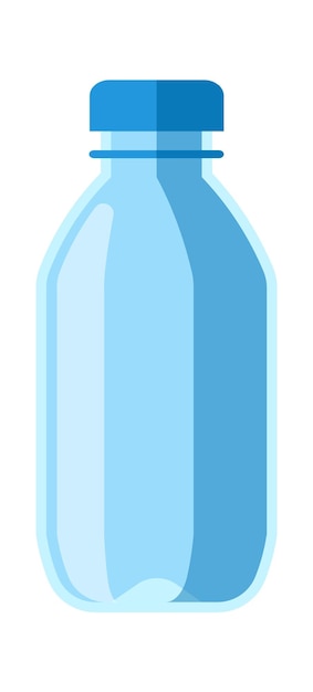 Ilustración de vector de botella de plástico de agua