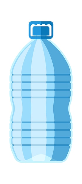 Ilustración de vector de botella de plástico de agua