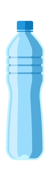 Ilustración de vector de botella de plástico de agua