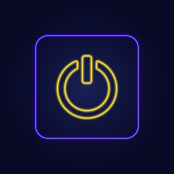 Vector ilustración de vector de botón de icono de neón colorido elegante hermoso