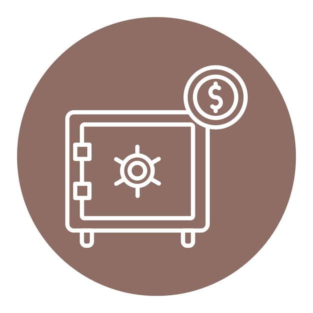 Ilustración del vector de la bóveda de dinero