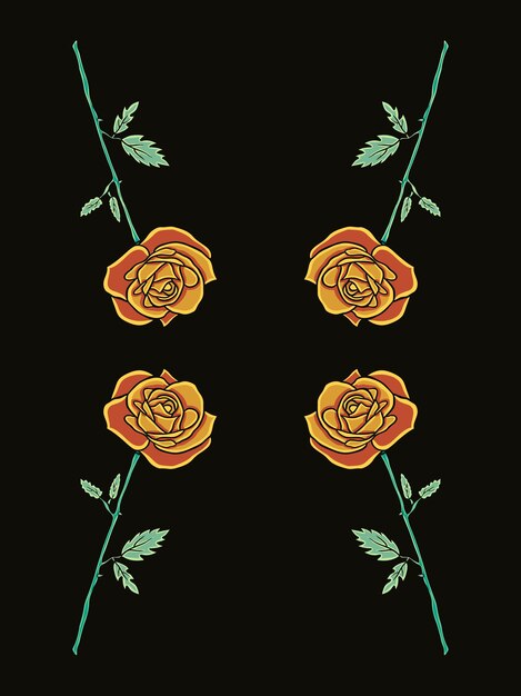 Ilustración de vector brillante flor rosa