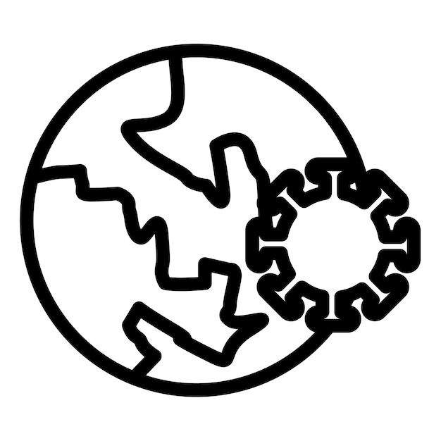 Ilustración del vector de brote epidémico