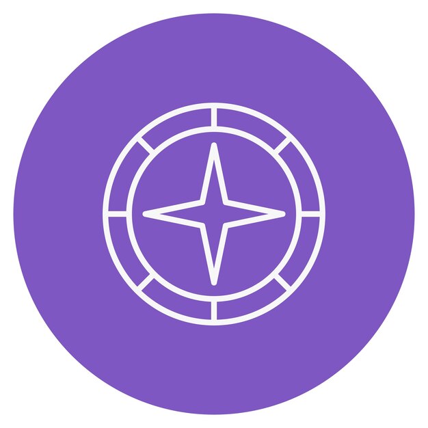 Ilustración del vector de la brújula del ejército