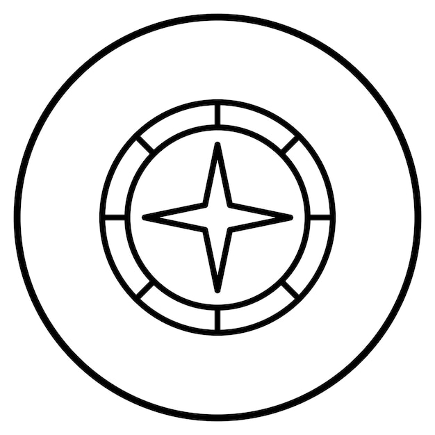 Ilustración del vector de la brújula del ejército