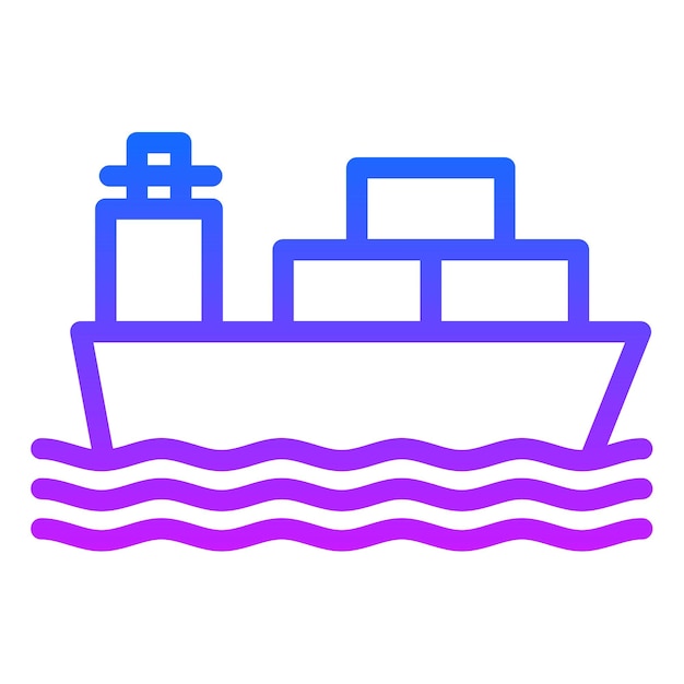 Ilustración del vector del buque de carga