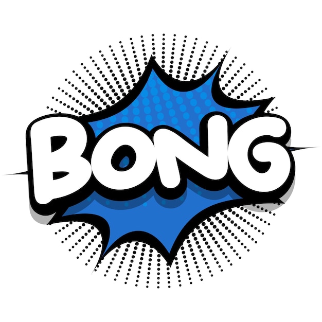 Ilustración de vector de burbuja de explosión de cómic bong