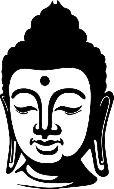 Ilustración de Vector de cabeza de Buda SVG