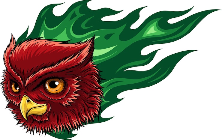 Vector ilustración de vector de cabeza de búho de dibujos animados