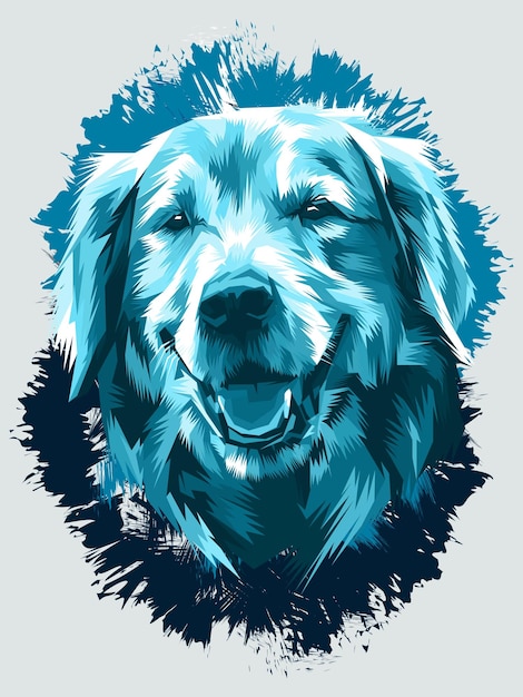 Una ilustración de vector de cabeza de perro