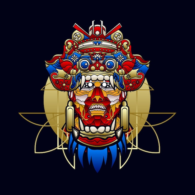 ilustración de vector de cabeza samurai para logotipo de esport