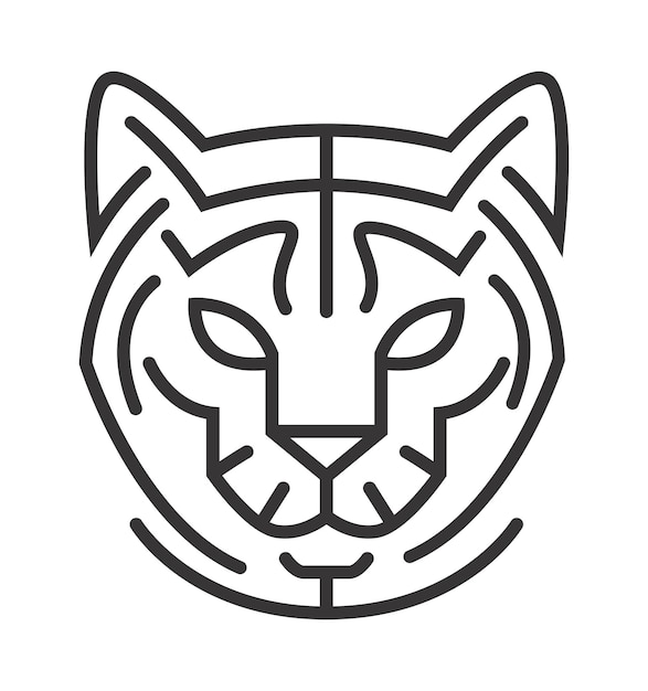 Ilustración de vector de cabeza de tigre