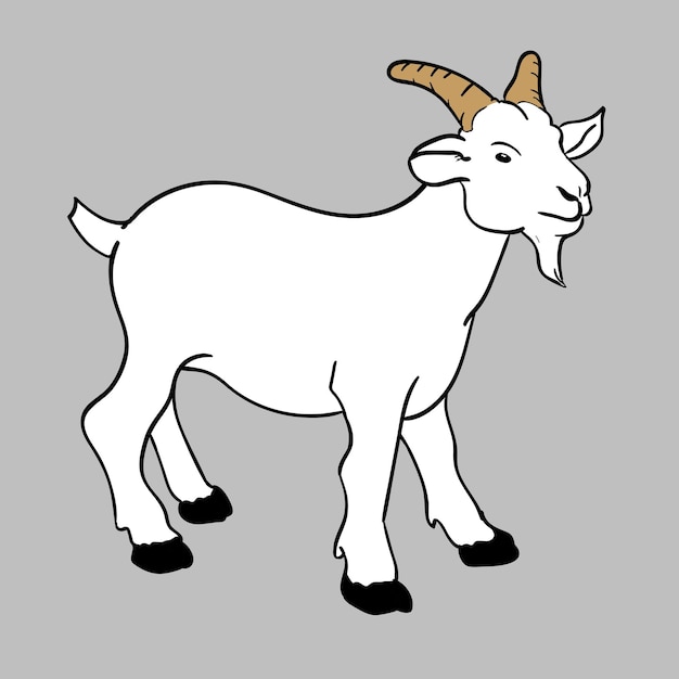 Ilustración del vector de la cabra