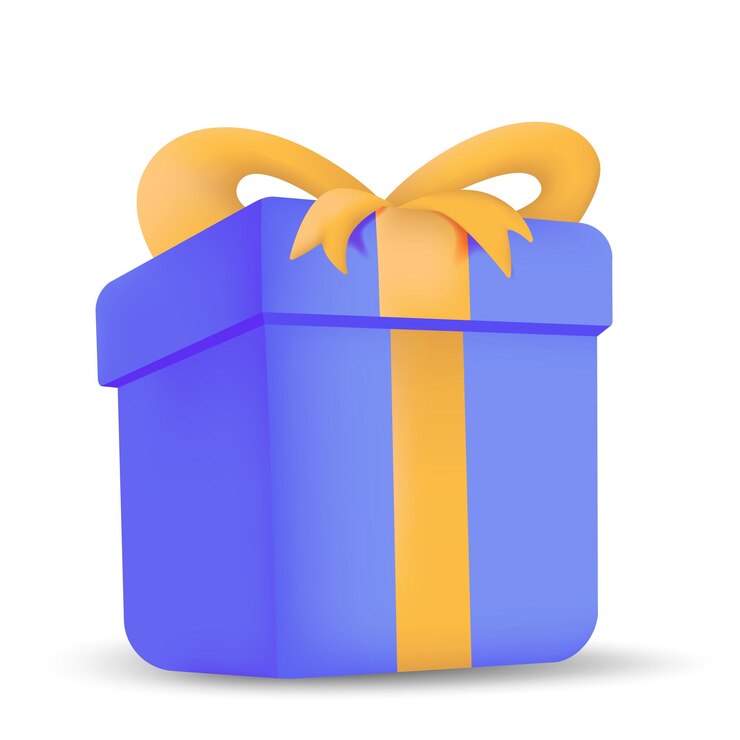 Ilustración de vector de caja de regalo 3D aislado