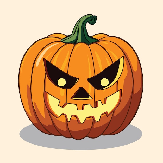 Ilustración de vector de calabaza de halloween dibujada a mano libre