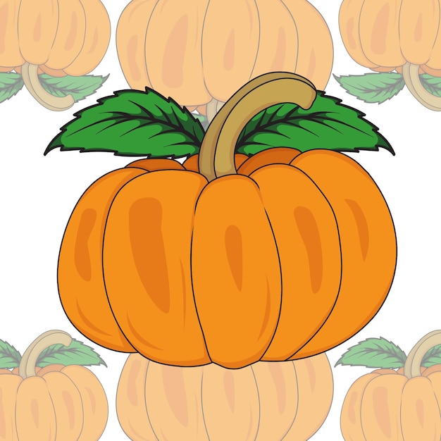 Ilustración Vector calabazas naranjas aisladas sobre fondo blanco