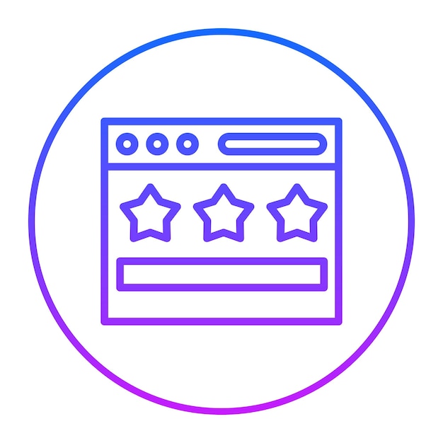 Ilustración del vector de calificación de la página