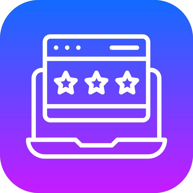 Ilustración del vector de calificación del sitio web