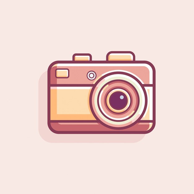 Ilustración de vector de cámara retro vintage