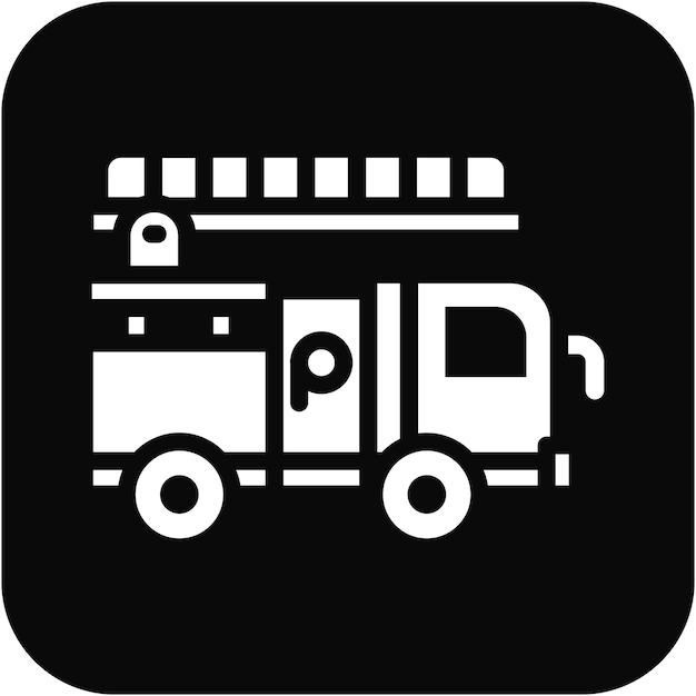 Ilustración del vector del camión de bomberos