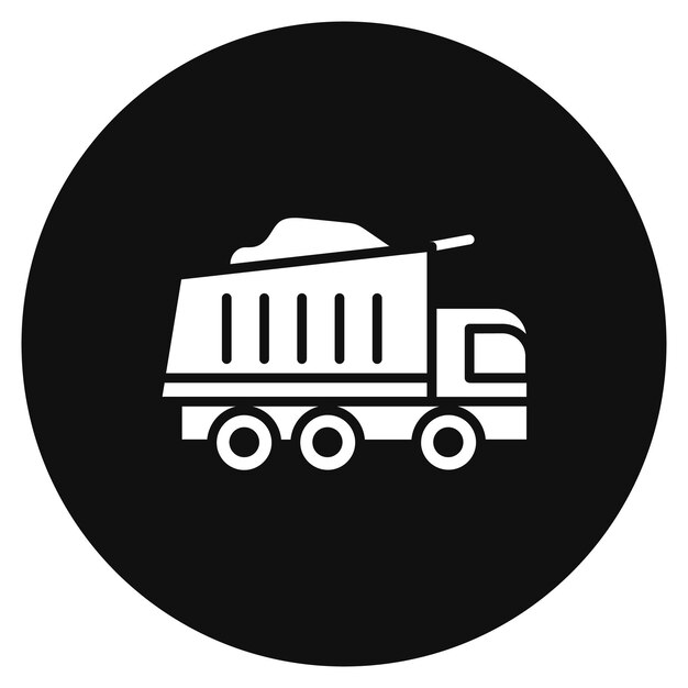 Ilustración del vector del camión de descarga