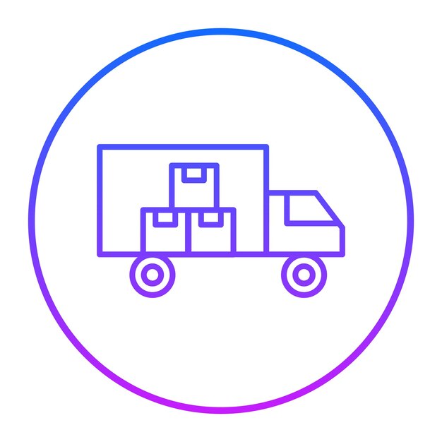 Ilustración del vector del camión de entrega