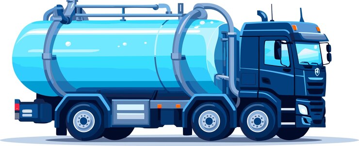 Vector ilustración de vector de camión de vacío séptico