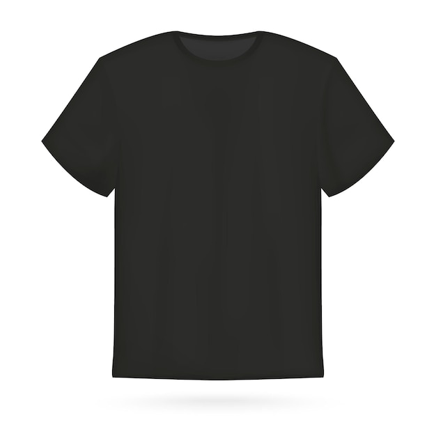 Ilustración de vector de camiseta negra.