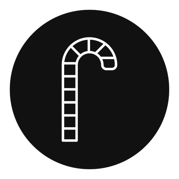 Ilustración del vector de la caña de caramelo