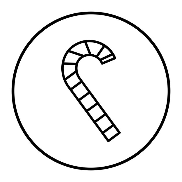 Ilustración del vector de la caña de caramelo