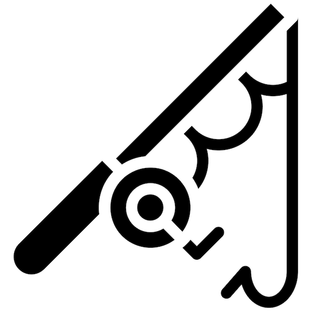 Ilustración del vector de la caña de pesca