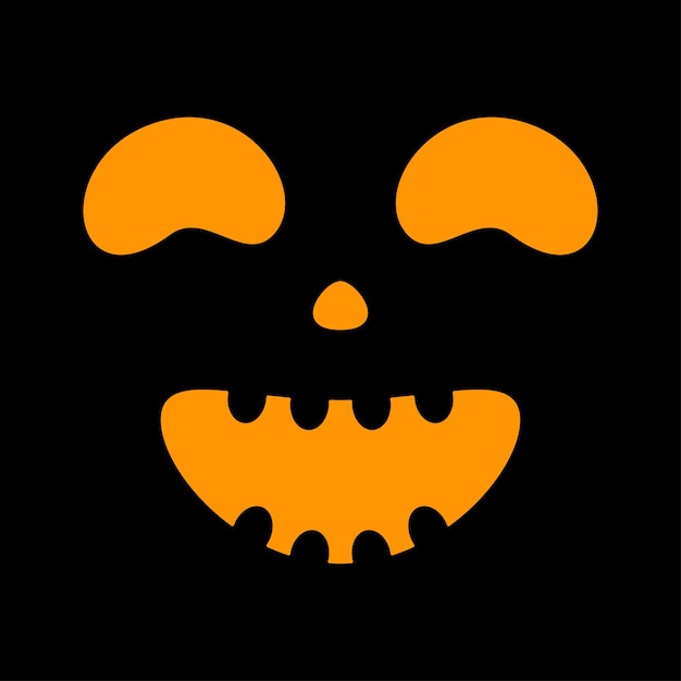 Vector ilustración de vector de cara de calabaza de halloween