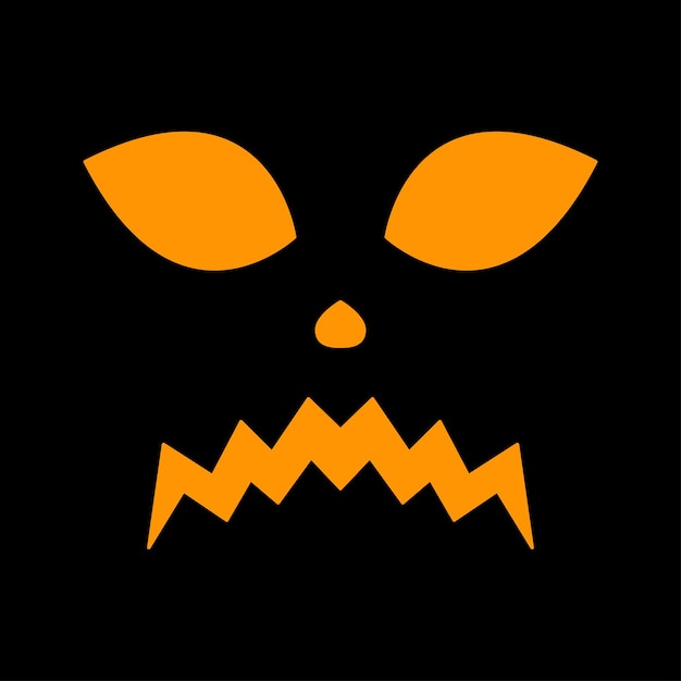 Ilustración de Vector de cara de calabaza de Halloween