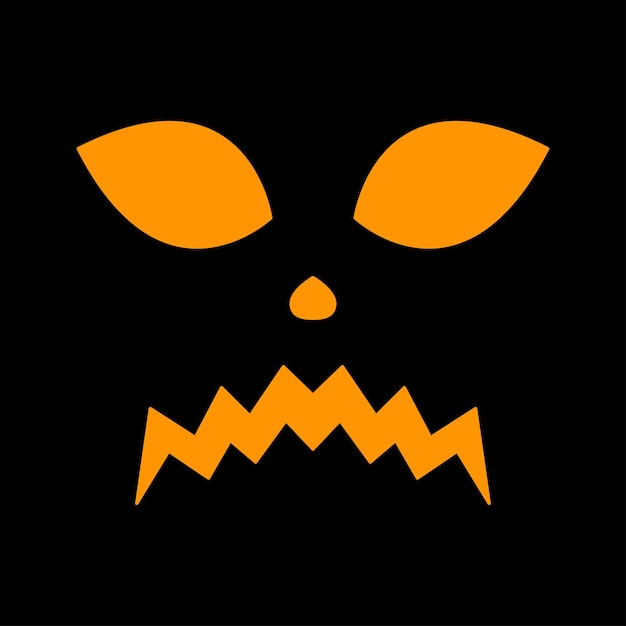 Ilustración de vector de cara de calabaza de halloween