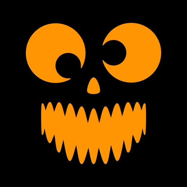 Ilustración de vector de cara de calabaza de halloween