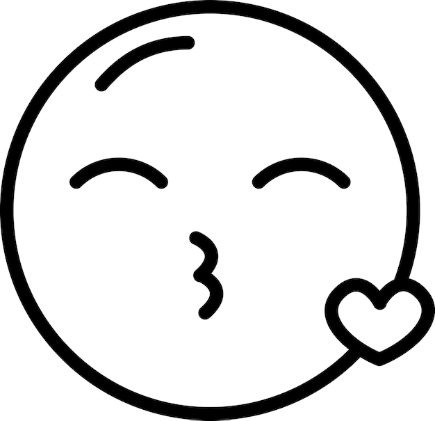 Ilustración del vector de la cara soplando un beso