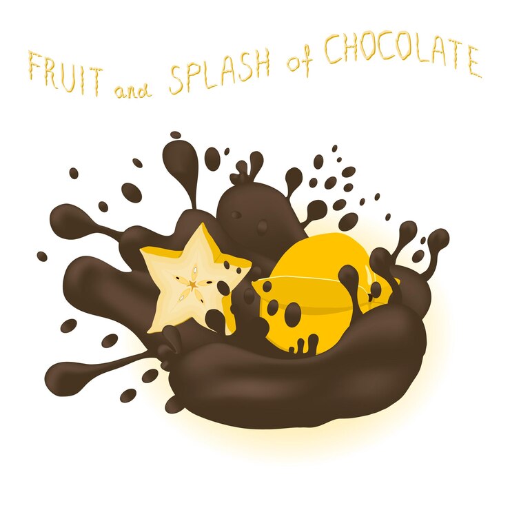Vector ilustración de vector de carambola de fruta madura